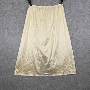 Bali Half Slip Womens XL Beige Vintage Lace Trim Antron III Nylon 4567214